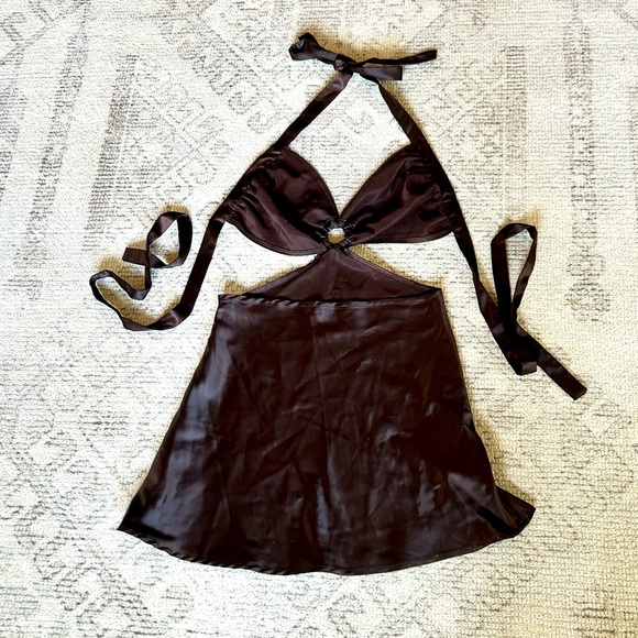 Peppermayo Marseille Brown Mini Dress - Picture 4 of 12